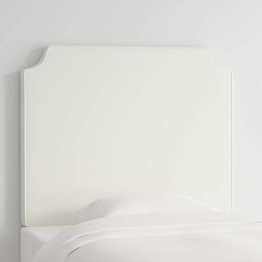 Bevel White with Piping Twin Wall-Mounted Headboard