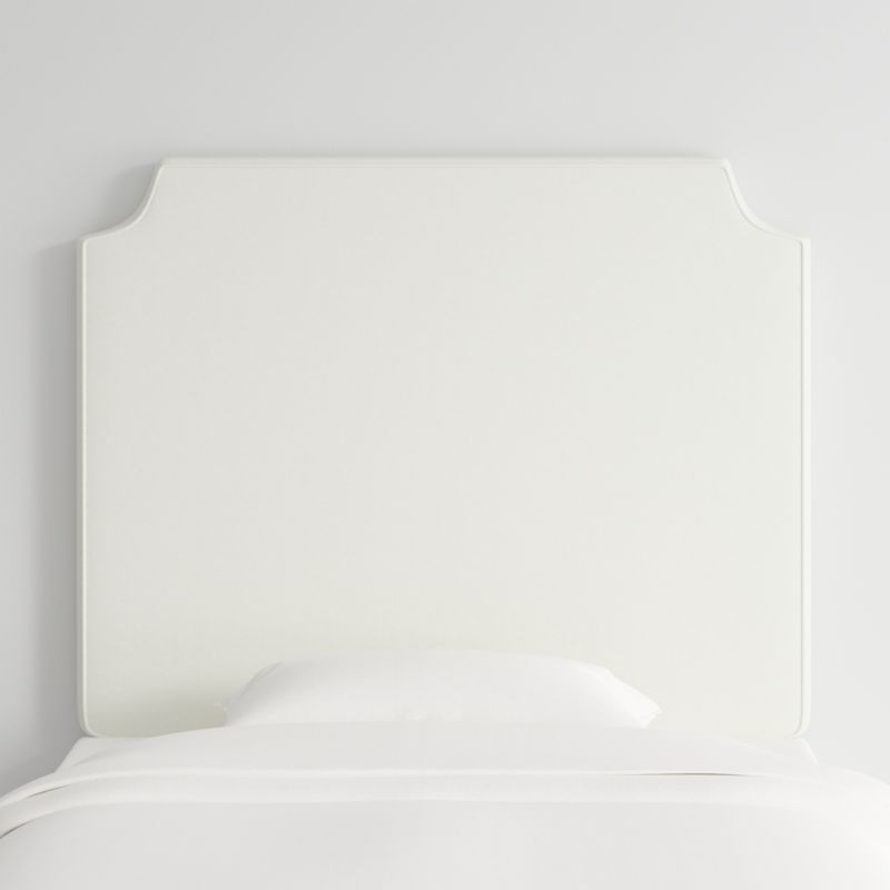 Bevel White with Piping Twin Charging Wall-Mounted Headboard - image 0 of 6