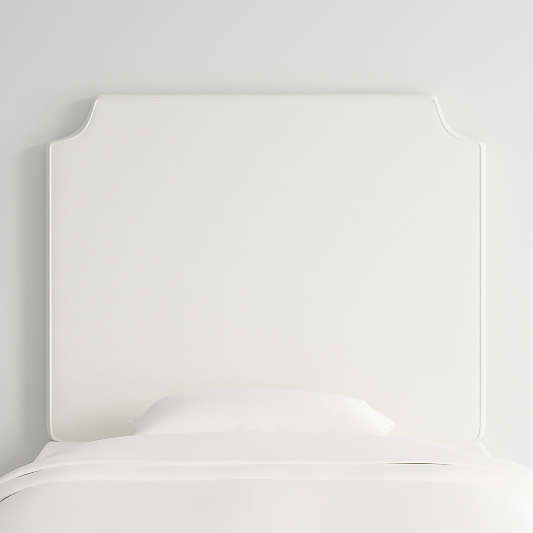 Bevel White with Piping Twin Charging Wall-Mounted Headboard