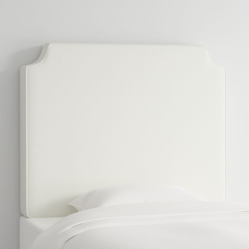 Bevel White with Piping Twin Charging Wall-Mounted Headboard - image 2 of 6