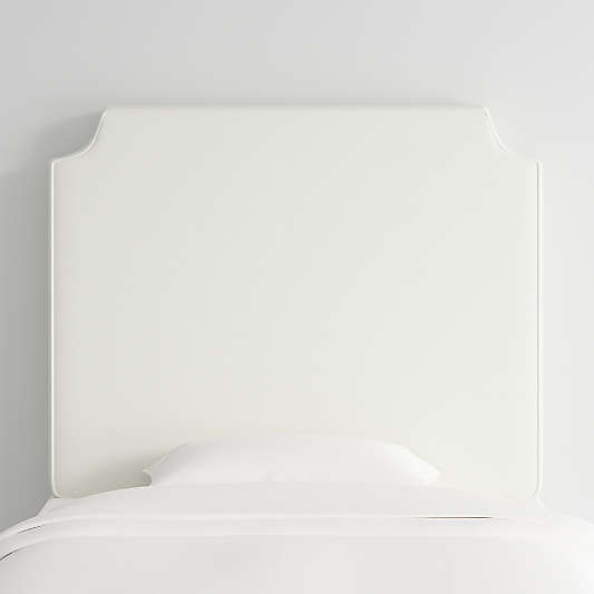 Bevel White with Piping Twin Wall-Mounted Headboard