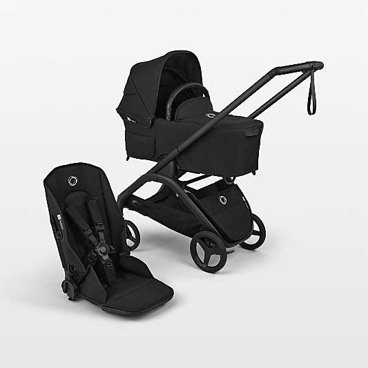 Bugaboo Dragonfly Plus Seat Complete Black with Black Frame Baby Stroller and Bassinet