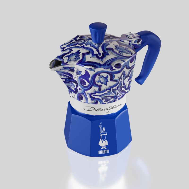 Bialetti Moka Dolce & Gabbana Blu Mediterraneo 3-Cup Espresso Maker - image 1 of 2