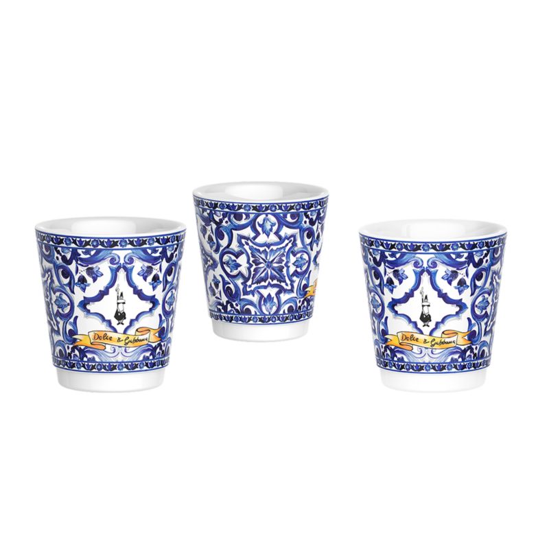 Bialetti Moka Dolce & Gabbana Blu Mediterraneo 3-Cup + 3 Espresso Cups & Stirrers Gift Set - image 2 of 4