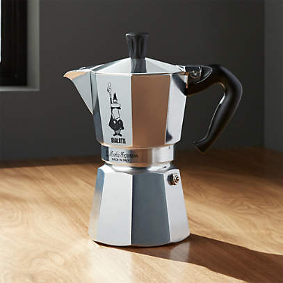 Kameraad Hoogland wijsvinger Bialetti Moka Aluminum 6-Cup Espresso Maker + Reviews | Crate & Barrel