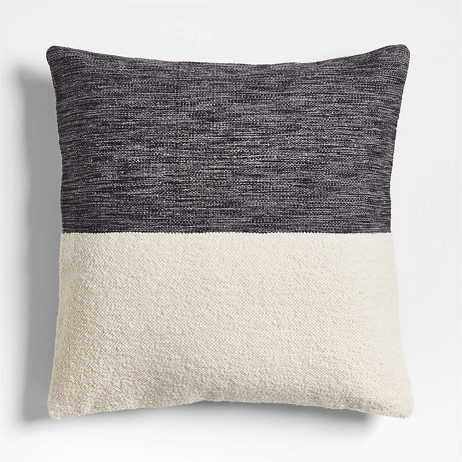 Black textured shop throw pillow