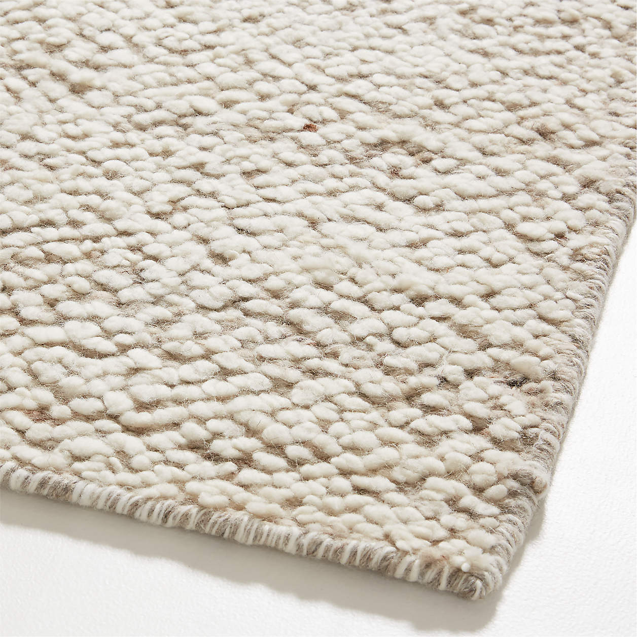 Big Sur Wool Handwoven Light Beige Rug Swatch 12