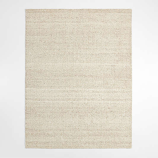 Big Sur Wool Handwoven Light Beige Area Rug 9'x12'