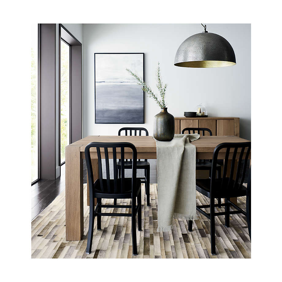 Delta Matte Black Dining Chair with Cushion Crate Barrel