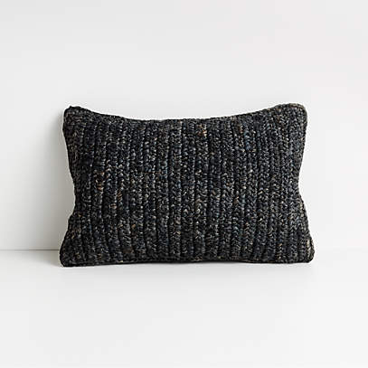 Bilby 18 X12 Black Decorative Raffia Pillow Cover Reviews Crate And Barrel Canada Black Decorative Raffia Pillow Cover, Sofa Pillows Canada