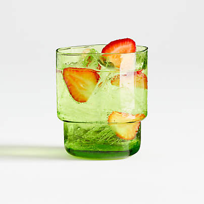 Billie Green Double Old-Fashioned Glass