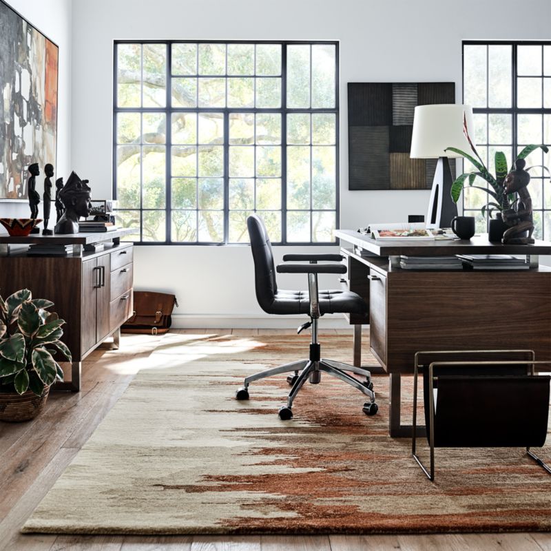 Clybourn Walnut Executive Desk - image 5 of 16