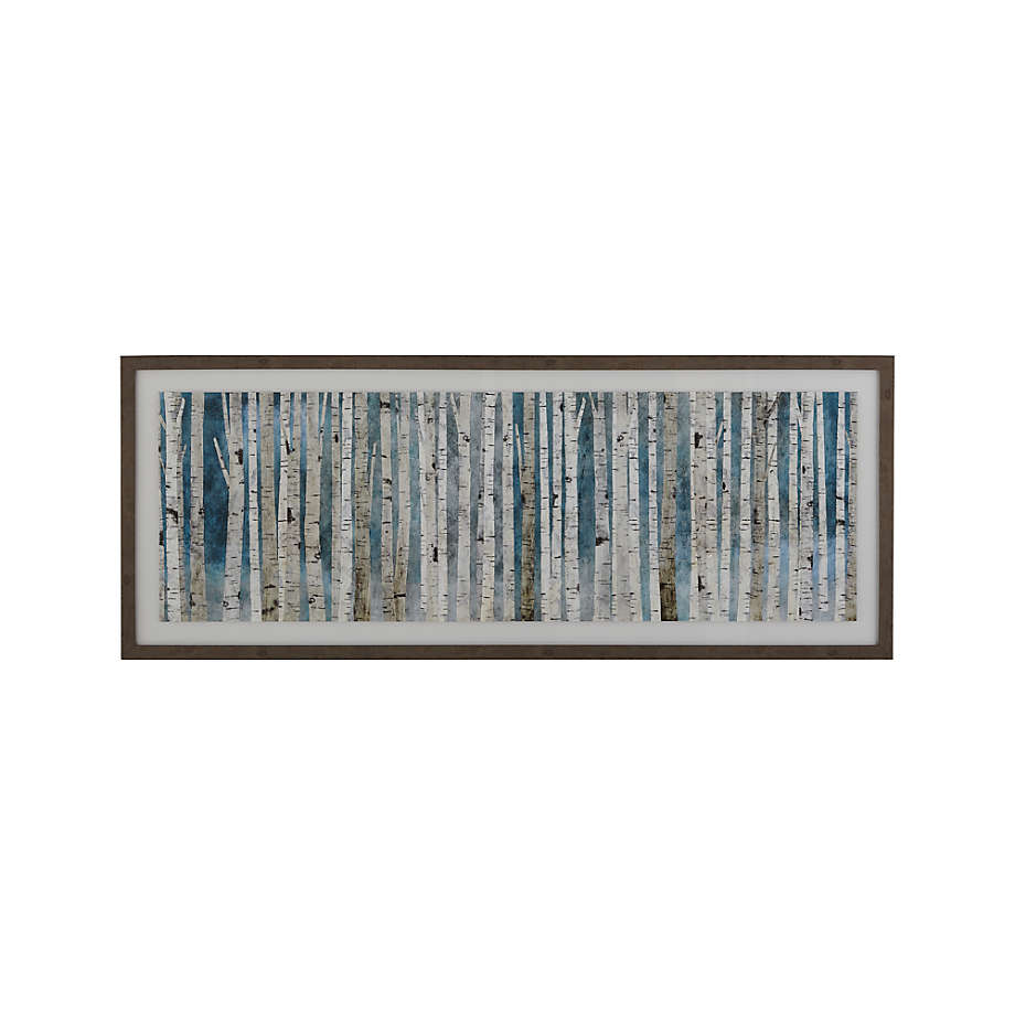 "Birch Trees" Framed Reproduction Wall Art Print 56"x22" by Wall Artly