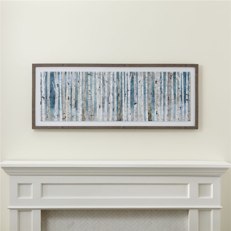 "Birch Trees" Framed Reproduction Wall Art Print 56"x22" by Wall Artly