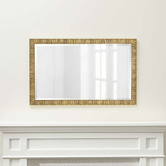 Champagne Gold Birch Rectangular Wall Mirror