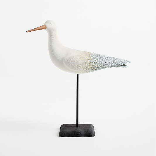 Olive Ombre Decorative Bird on a Stand Sculpture
