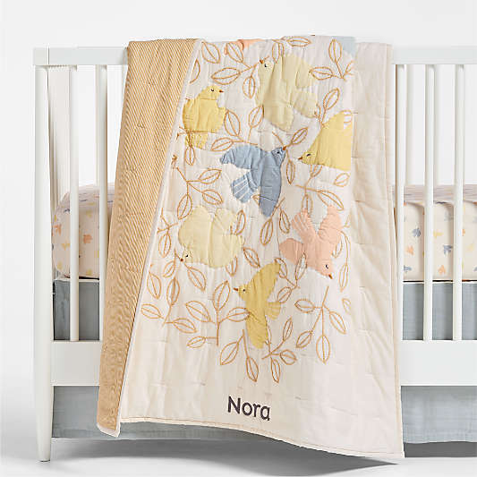 Supersoft Mist Blue Organic Cotton Gauze Baby Crib Skirt