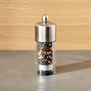 Crate and Barrel Marin Salt & Pepper Shakers - Black