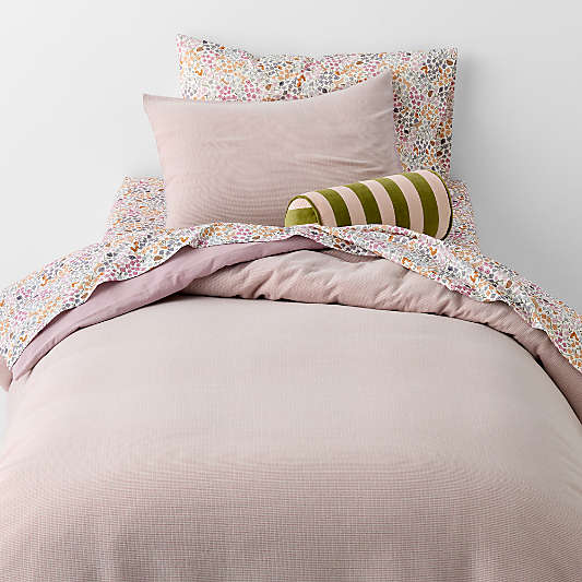 Biscuit Gauze Wildflower Purple Kids Duvet Cover Bedding Set