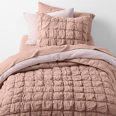 Biscuit Gauze Wildflower Purple Kids Twin Duvet Cover