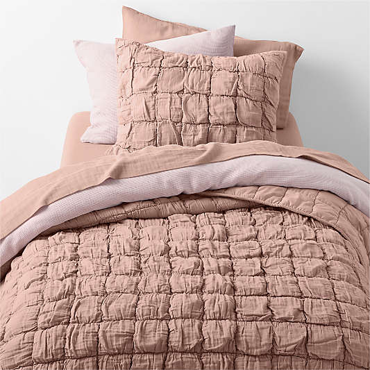 Supersoft Violet Rose Organic Cotton Gauze Kids Sheet Set