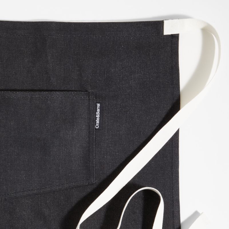 Bistro Black Organic Cotton Half Apron