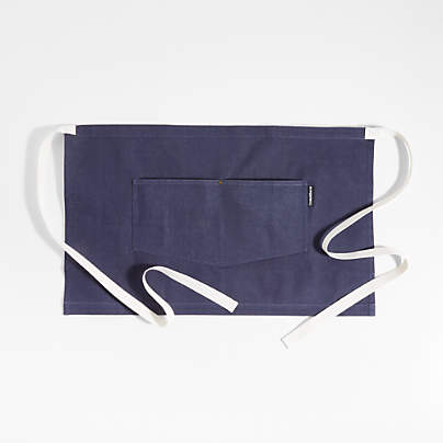 Bistro Indigo Organic Cotton Half Apron