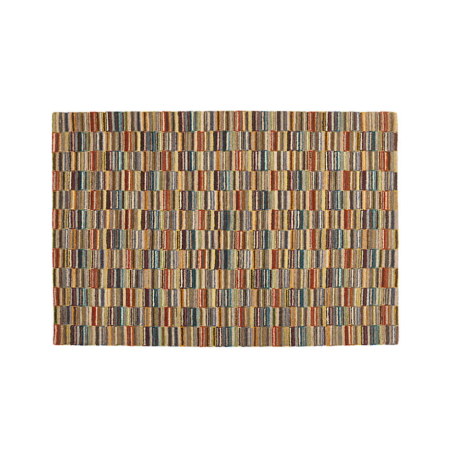 Bix Striped Wool Rug 6'x9' + Reviews Crate & Barrel