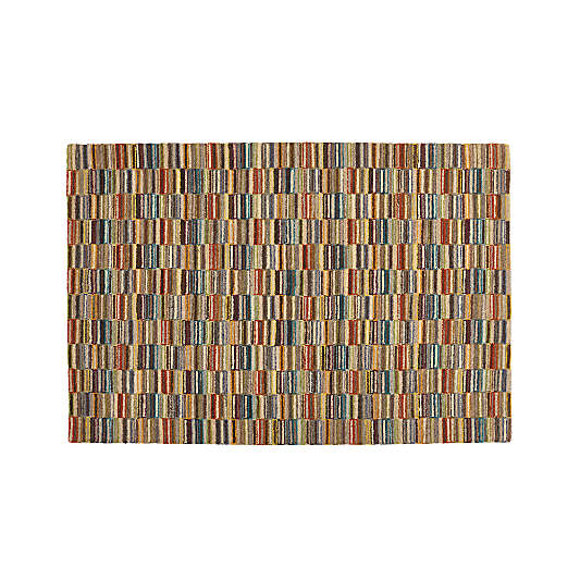 Bix Striped Wool Area Rug 6'x9'