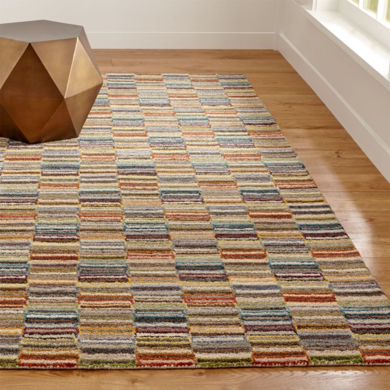 Bix Striped Wool Rug Crate And Barrel, Crate And Barrel Area Rugs