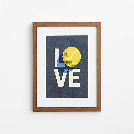 Blue Love, All Walnut Framed Wall Art Print by Venus Williams