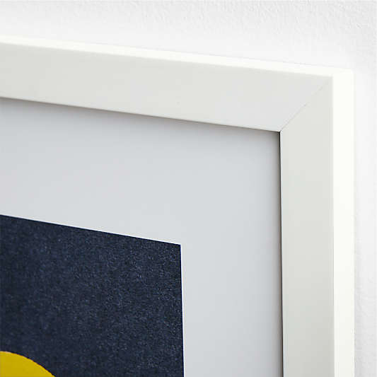 Blue Love, All White Framed Wall Art Print by Venus Williams