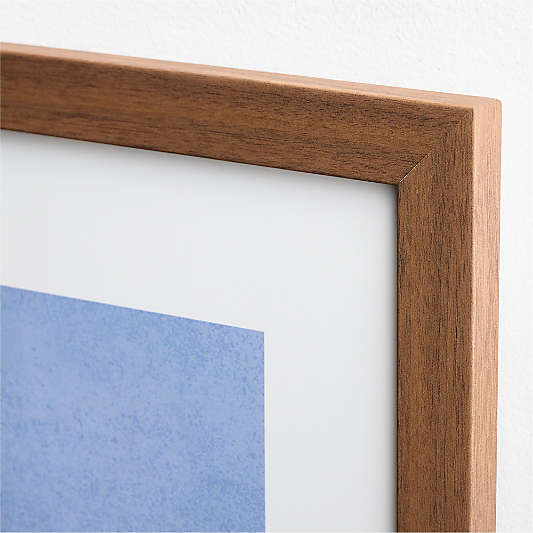 Blue Match Ready Walnut Framed Wall Art Print by Venus Williams