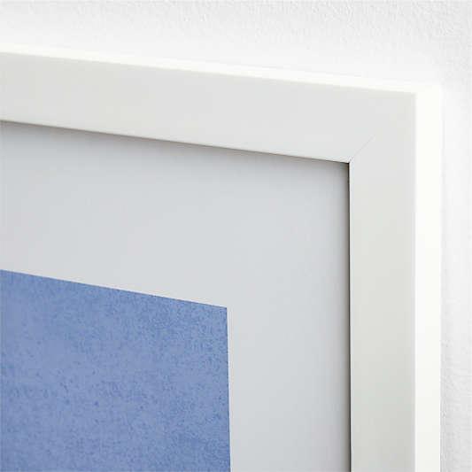 Blue Match Ready White Framed Wall Art Print by Venus Williams