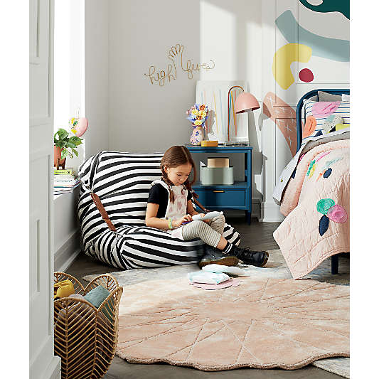 Bodie Blue Wood Kids Nightstand with Drawer