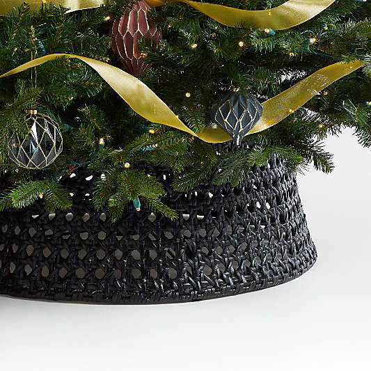 Black Cane Christmas Tree Collar 27"