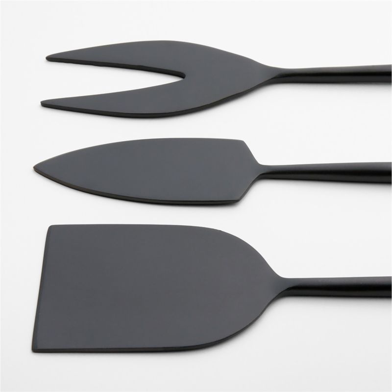 Black Cheese Knives, Set of 3 - image 3 of 4