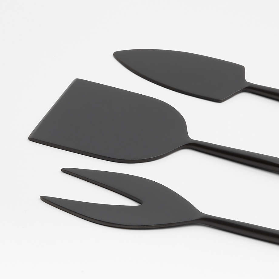 Matte Black Cheese Knives Set