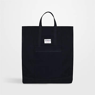 Steele Black Canvas Laundry Tote Bag