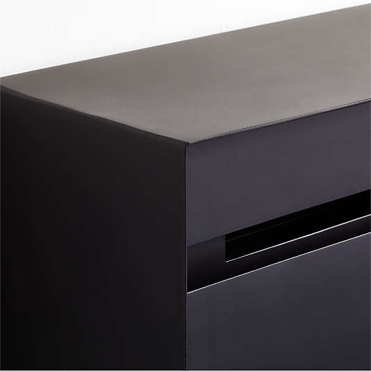 Black-Coated Modern Wall-Mount Mailbox