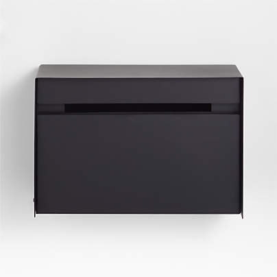 Black-Coated Modern Wall-Mount Mailbox