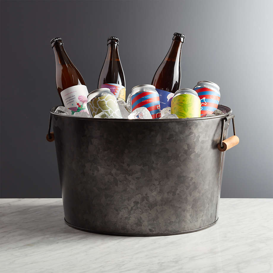Black Galvanized Beverage Tub + Reviews Crate & Barrel