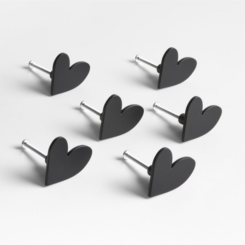 Heart Black Dresser Knobs by Leanne Ford, Set of 6 - image 3 of 4