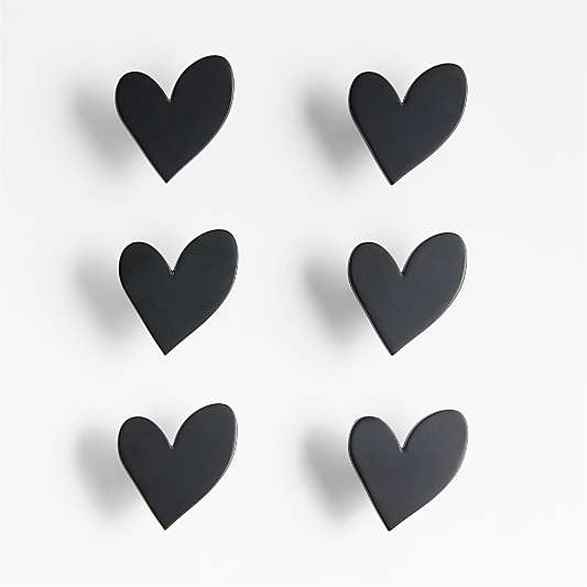 Heart Black Dresser Knobs by Leanne Ford, Set of 6