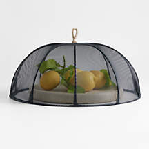 Black Mesh 18" Round Food Cover + Reviews | Crate & Barrel