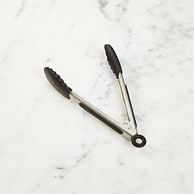 View Tovolo ® Black Tip Mini Silicone Tongs details