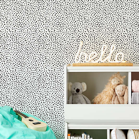 Chasing Paper White and Black Speckle Removable Wallpaper 2'x8'