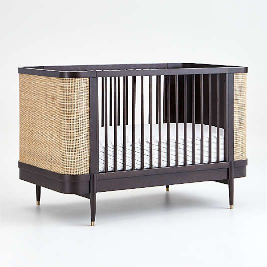 Thornhill Dark Brown and Natural Baby Crib