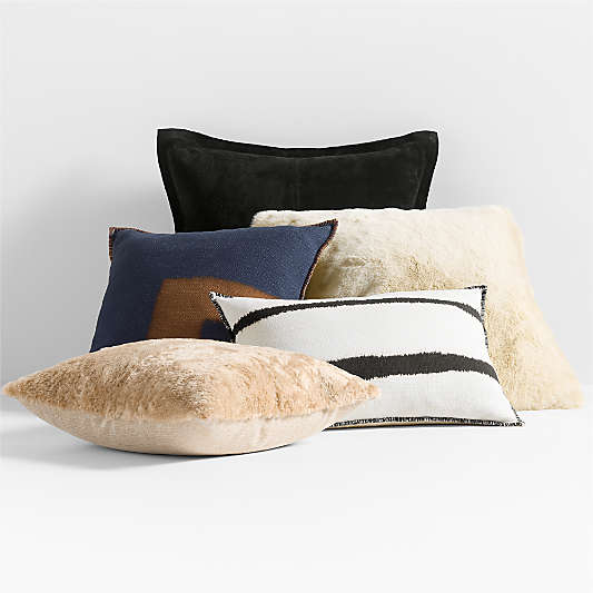 Black and Neutrals Throw Pillow Arangement