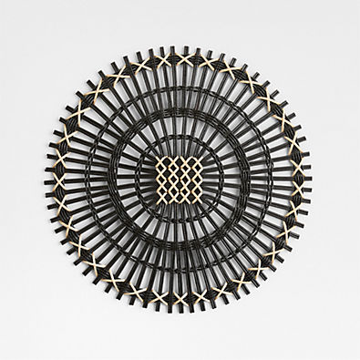 View Amira Black Radial Rattan Placemat details